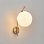 Designer Gold finish and White Glove wall lamp