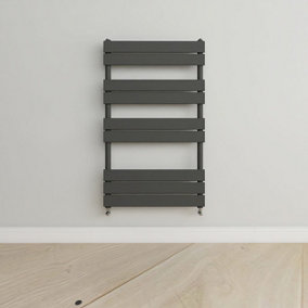 Designer Vertical Anthracite Single Panel Towel Radiator (H) 1000mm x (W) 600mm.