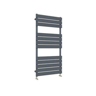Designer Vertical Anthracite Single Panel Towel Radiator (H) 1000mm x (W) 600mm.