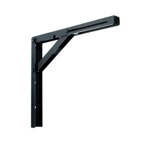 Designer Wall Mounted Folding Quality Shelf Bracket - Size 200mm - Colour Black