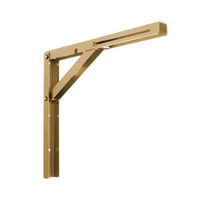 Designer Wall Mounted Folding Quality Shelf Bracket - Size 200mm - Colour Gold