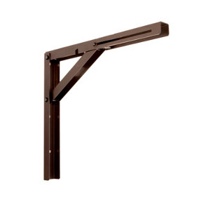 Designer Wall Mounted Folding Quality Shelf Bracket - Size 390mm - Colour Brown