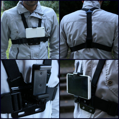 Designo Chest Body Harness Mount for Mobile Phone Holder Strap to