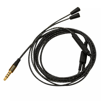 Designo Sennheiser Replacement Audio Cable, Compatible with IE80i IE8i IE80 IE8, with Volume Control, Black