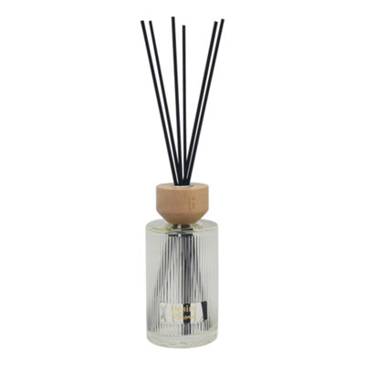 Desire Aroma Clear Ribbed Glass Reed Diffuser 500ml - Pomegranate Noir