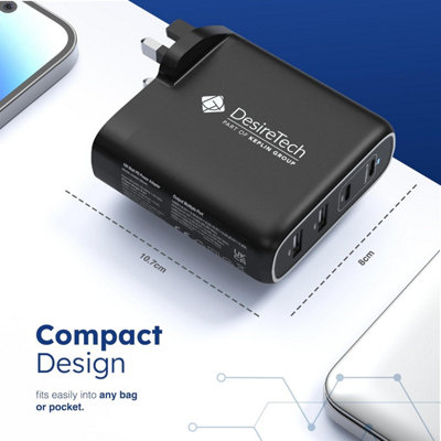 Desiretech 100W USB C Charger, 4 Port Fast Charging Laptop Charger with ...