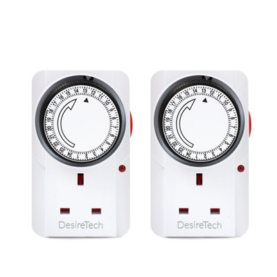 Desiretech Plug-in Timer Switch, 24 Hour Segment Timer, Light Timer ...