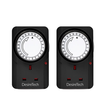 Desiretech Plug-in Timer Switch, 24 Hour Segment Timer, Light Timer ...