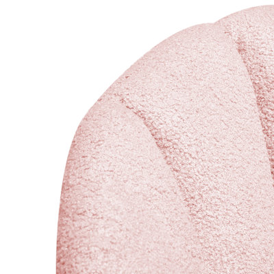 Desk Chair ANNABELLE Boucle Pastel Pink