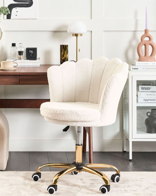 Desk Chair Boucle White MONTICELLO