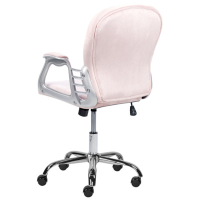 Desk Chair PRINCESS Velvet Pastel Pink