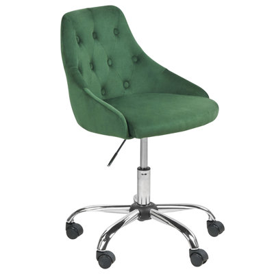 Desk Chair Velvet Emerald Green PARRISH