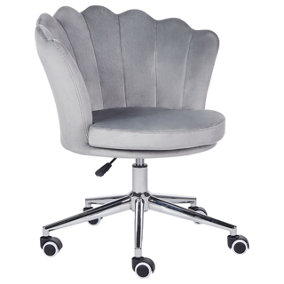 Desk Chair Velvet Grey MONTICELLO