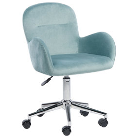 Desk Chair Velvet Mint Green PRIDDY