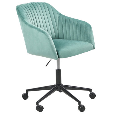 Desk Chair Velvet Mint Green VENICE