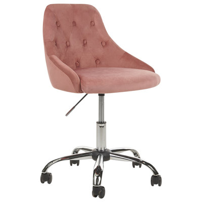 Desk Chair Velvet Pastel Pink PARRISH