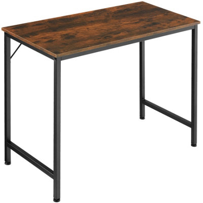 Desk Jenkins - computer, writing, study table - Industrial wood dark, rustic