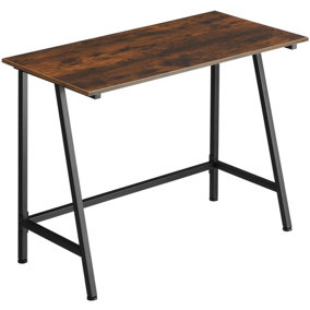 Desk Newton 100x50x77cm - Industrial wood dark, rustic