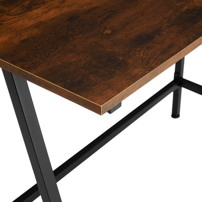 Desk Newton 100x50x77cm - Industrial wood dark, rustic