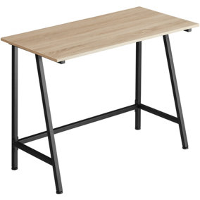 Desk Newton 100x50x77cm - industrial wood light, oak Sonoma