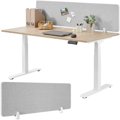 Desk Partition Noisy - Sound-absorbing 130 x 40 cm - grey