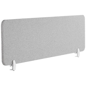 Desk Screen 160 x 40 cm Light Grey WALLY