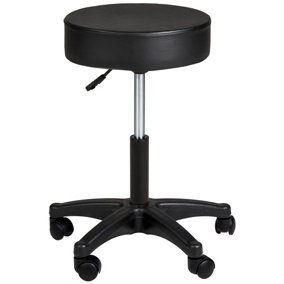 Desk Stool Werner - height adjustable and rotatable - black
