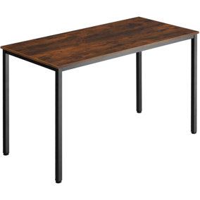 Desk Vanport - height-adjustable plastic feet - Industrial wood dark, rustic