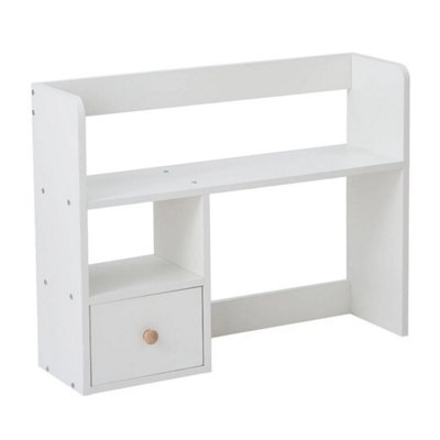 Desktop Organizer Shelf with Drawer Desk Storage Rack Home Office