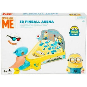 Despicable Me Minions 3D Pinball Kids Activity Xmas Gift Bumpers Arcade Fun Toy