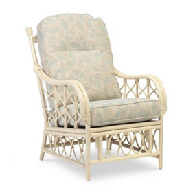Desser Morley Conservatory Chair with Arkansas Pattern Cushions - Natural Rattan