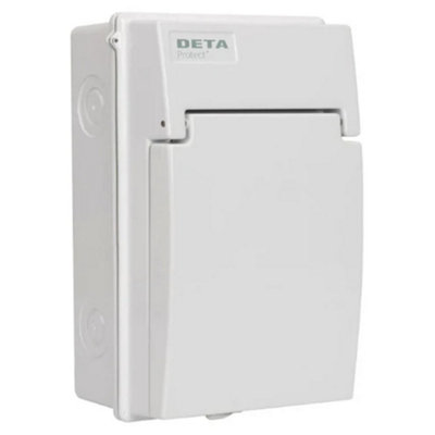 Deta BV1086 2-Way IP65 Garage Consumer Unit with 63A RCD / 32A & 6A MCB's