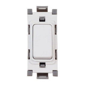 Deta G3502 Grid Lighting Switch 10 Amp 2 Way (White)
