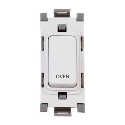 Deta G3551 Grid Switch 20 Amp Double Pole marked Oven (White)