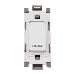 Deta G3557 Grid Switch 20 Amp Double Pole marked Fridge (White)
