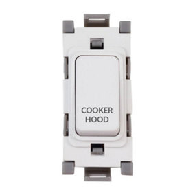 Deta G3560 Grid Switch 20 Amp Double Pole White marked Cooker Hood (White)