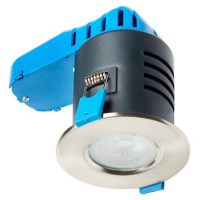 Deta L1701SC3 IP65 LED Fire Rated Downlight Dimmable Matt Satin Chrome ...