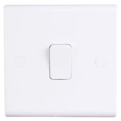 Deta S1202 Slimline Light Switch SP 10 Amp - 1 Gang 1 Way