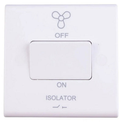 Deta S1247 Slimline Fan Isolator Switch TP 3 Pole 10 Amp