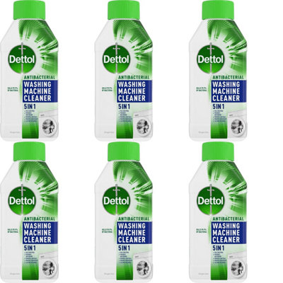 Dettol Anti Bacterial Washing Machine Cleaner, 250ml (Pack of 6)