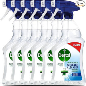 Dettol Antibacterial Disinfectant Surface Cleaner 750ml, Original Fragrance, Pack of 6