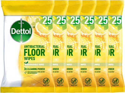Dettol Antibacterial Floor Wipes, Biodegradable Wipes, Citrus Zest ...