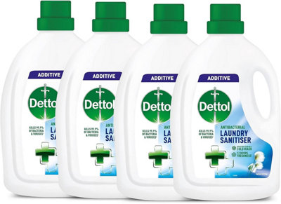 Dettol Antibacterial Laundry Cleanser Fresh Cotton 1.5 L, Pack of 4