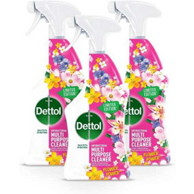 Dettol Antibacterial Multipurpose Cleaner Flower Power 750ML (Pack Of 3)