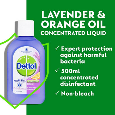 Dettol Disinfectant Liquid Lavender & Orange 500ML Pack of 6
