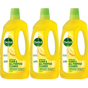Dettol Floor & Multipurpose Cleaner Disinfectant 4in1 Citrus 750ml x 3