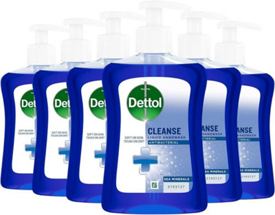 Dettol Hand Wash Anti-Bacterial Cleanse Sea Minerals 250ml x 6
