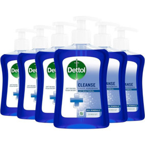 Dettol Hand Wash Anti-Bacterial Cleanse Sea Minerals 250ml x 6
