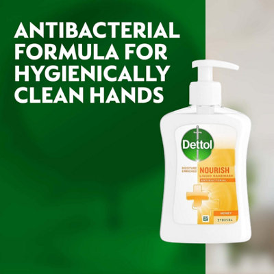 Dettol Hand Wash Antibacterial Liquid Nourish Honey 250ml x 12