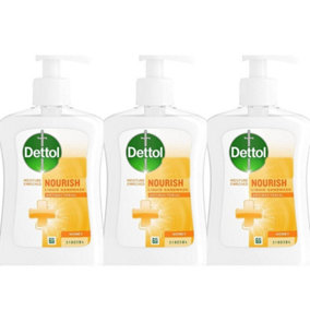 Dettol Hand Wash Antibacterial Liquid Nourish Honey 250ml x 3